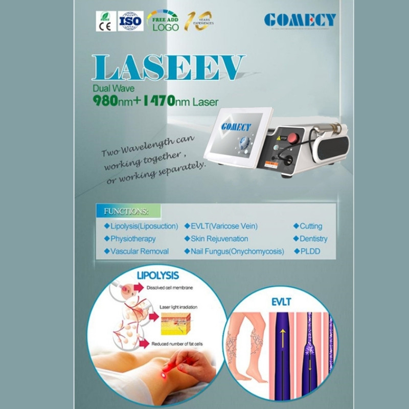 Gomecy 980nm Diode Laser Physiotherapy Machine Blue Light Therapy Pen Varicose Veins Laser Treatment Laser for Nails With Fungus