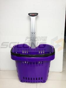 China Silk Screen Print Logo Supermarket Shopping Baskets , Grocery Shopping Baskets wholesale