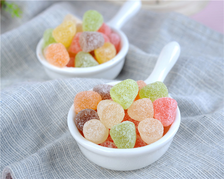 Sugar Coating Vitamin C Fruit Gummy Vitamins With Mixed Flavor Drops Shape