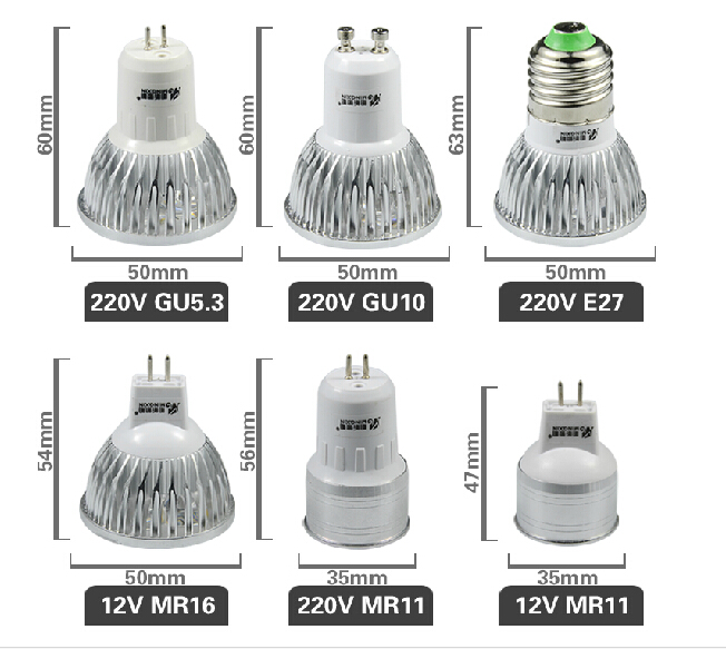 3W LED Spot Light MR16 base CE Isolated IC driver