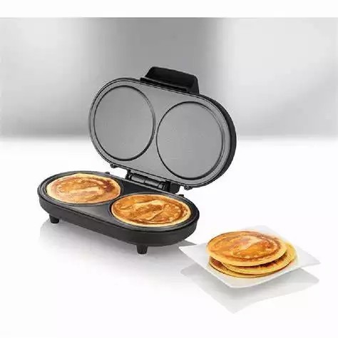 Customized Design 2 In 1 Mini Electric Pancake Maker And Crepe With Pancake Maker Pan For Die Casting