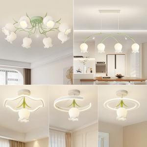 China Design Sense Valley Cream Lily LED Ceiling Light For Living Room Bedroom wholesale