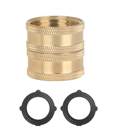 3/4 Inch Garden Water Hose Double Female Swivel Brass Adapter GHT Thread Connector Fitting