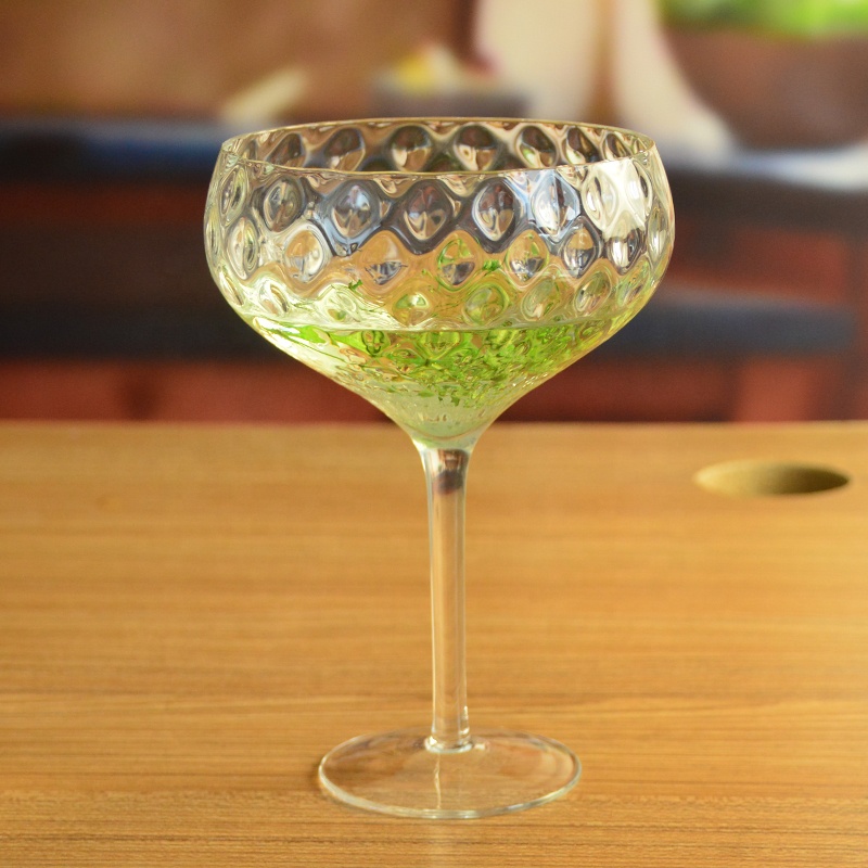Optical Pineapple Shape Giant Crystal Cocktail Glasses