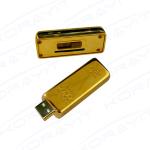 Golden Bar Metal USB Flash Drive, Graceful Bank Gifts Flexible Memory Stick Hard