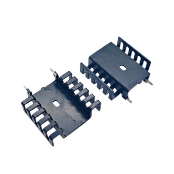 Custom Black Anodized Board Level Stamped Extrusion Aluminum Heatsink PCB1046