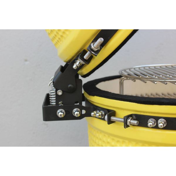 Ceramic 16 Inch Kamado Grill Charcoal Lemon Color 40cm With Cart And Without Side Tables