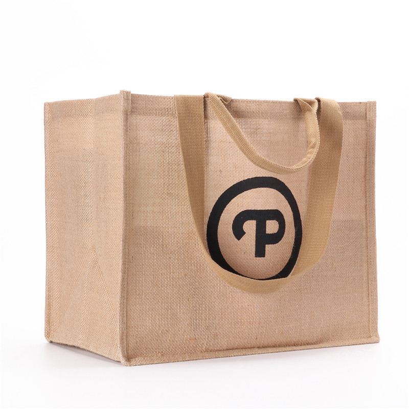 Promotional Custom Reusable Shopping Jute Tote Bags