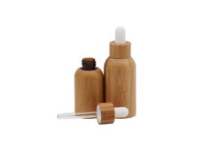 China 50ml Bamboo 18 / 410 Essential Oil Dropper Bottles wholesale