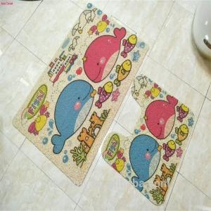China Bathroom Coir Foot Mat Cartoon Printed Design Eco - Friendly Feature wholesale