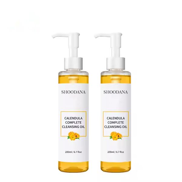 Private Label Natural Makeup Remover Oil OEM 200ml Vegan Deep Cleanser Organic Calendula Cleansing Oil for Face