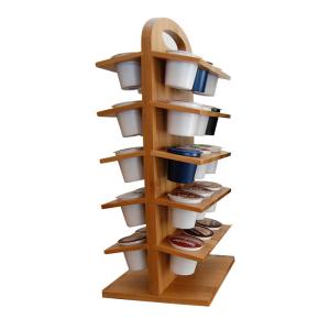 China wooden bamboo coffee pod holder wholesale