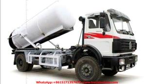 China Beiben Septic Tanker Vacuum Truck / Sewer Cleaning Vehicles WhatsApp:+8615271357675 wholesale