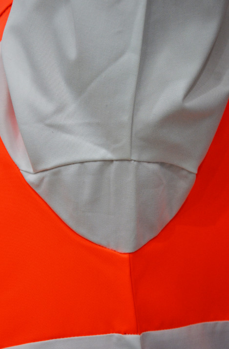 Food Dust Safety Protective Clothing Two Tone Color With Metal Snaps