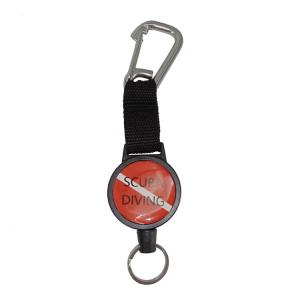China Diving Metal Retractable Key Chain , Customized Stainless Steel Carabiner Clip wholesale