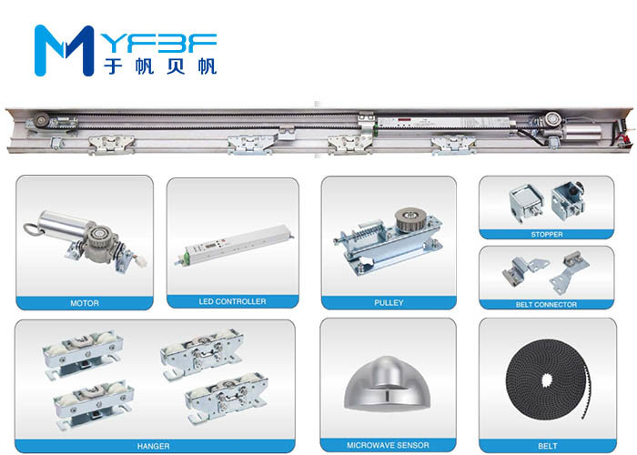 Compact Size Sliding Door Operator , High Flexibility Sliding Glass Door Opener