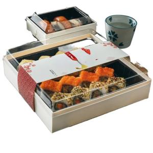 China Takeout Disposable Sushi Box Japanese Lunch Sushi Boxes Paper Packaging wholesale