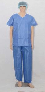 China Disposable SMS Disposable Protective Gowns Scrub Suit --Blue Color wholesale