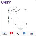 Stainless Steel Fire Door Lever Handle EN1906 and EN1634 Satin Finish