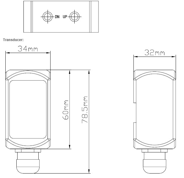 Handheld ABS Transit Time Ultrasonic Flow Meter