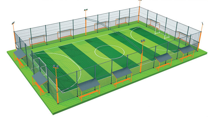 White Vinyl Coated L30m Metal Chain Link Fencing For Basketball Court