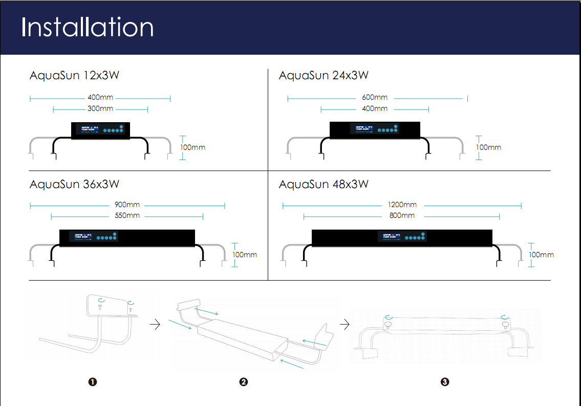 AS-24X3W Best-selling Saltwater dimmable 3 watt program remote control led dimmable aqua
