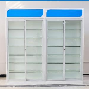 China Aluminum Frame Glass Door Medicine Display Cabinet Rust Proof wholesale