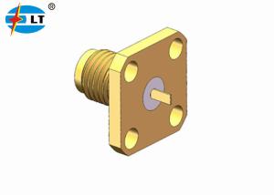 China 18GHz SMA RF Female Connector 4 Holes Flange Mount SMA Coax Connectors wholesale