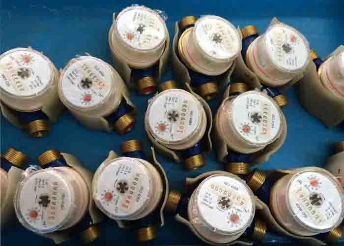 Remote Reading Multi Jet Water Meter , Grey Iron Housing Pulse Output Flow Meter