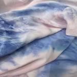100% Polyester Tie Dye Dress Printed Woven Fabrics 100-250gsm Stain Resistant