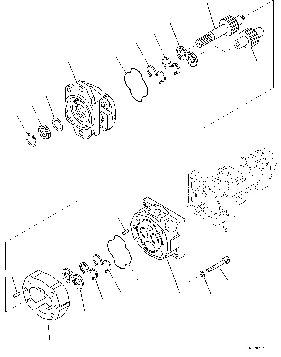 KOMATSU 705-56-36051 Parts PUMP ASS'Y