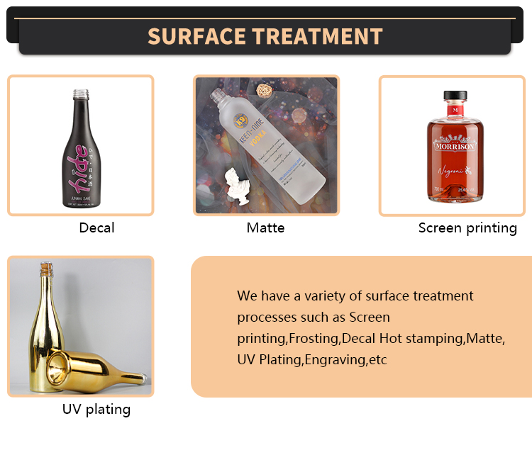 Embossed Square Wine Glass Bottle With Glass Lid Wine Hot stamping Water wave pattern