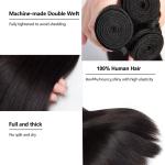 Double Weft Straight Virgin Human Hair Bundles 8A Grade Free Tangle No Shedding