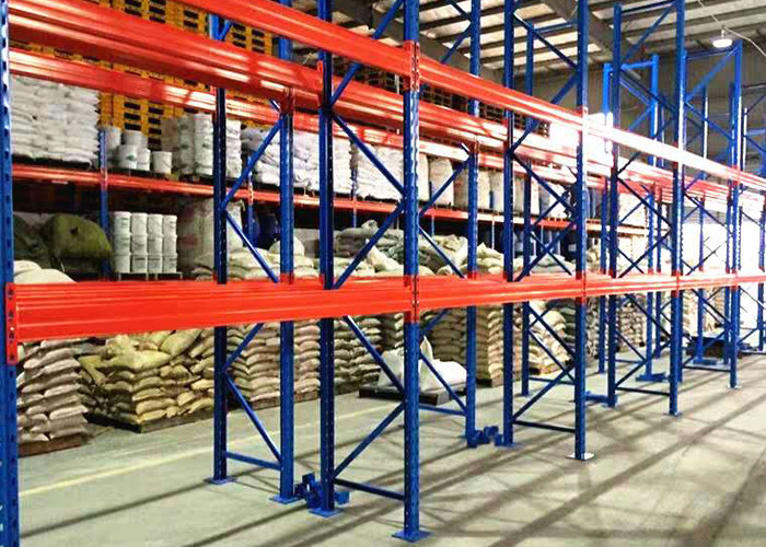 Phosphated Heavy Duty Warehouse Shelving Customizable Teardrop Pallet Rack