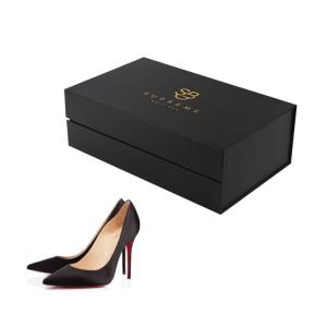 China Empty Luxury Hard Custom Cardboard Shoe Boxes Recyclable Matte Lamination wholesale