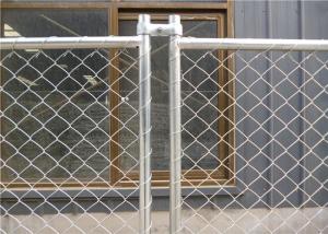 China Galvanized Metal Construction Fence Panels Chain Link 75x75mm 6x12ft wholesale