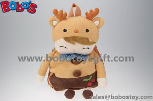 China 19.6&quot;Brown Deer Shape Children's Plush Cartoon Backpack Backpack Kindergarten Pupils Bags wholesale