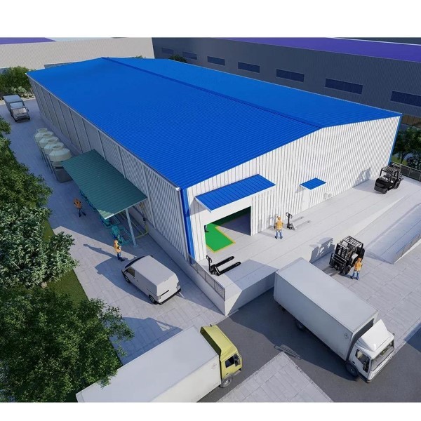 Prefab Metal Building Steel Structure Workshop Portal Frame Structure