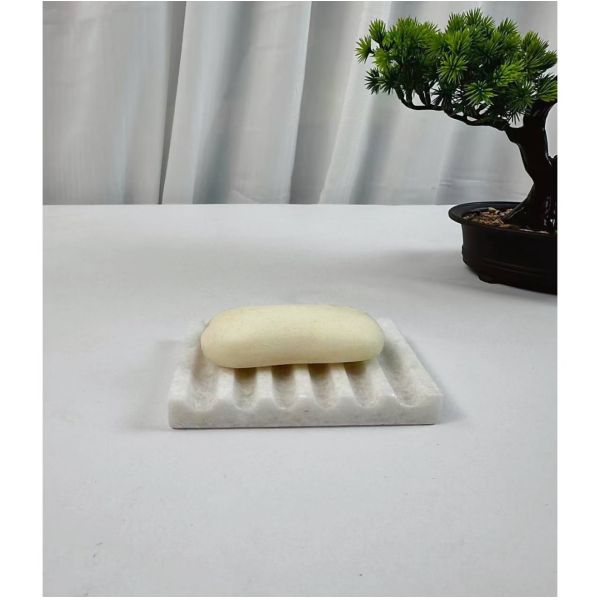 Exquisite Marble Soap Tray High Durability Marble Soap Dish For Shower