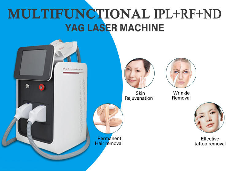 2500W 3in1 OPT IPL RF Nd Yag Laser Tattoo Removal Machine