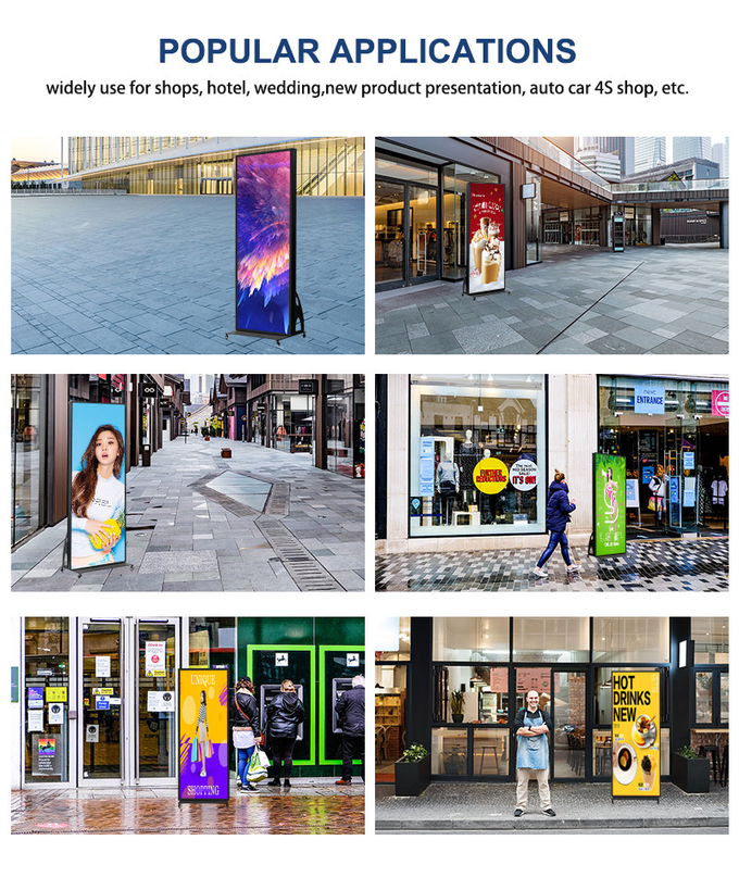 Flooring Standing Move Smart Digital Video Advertising Screen Outdoor P2.5