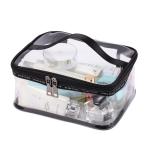 Double Zipper Travel Transparent PVC Cosmetic Bag