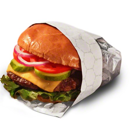 Colored Laminated Aluminum Foil Hamburger Wrapping Paper Fleixble Packaging