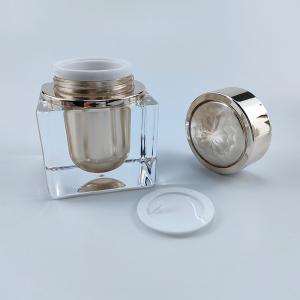 China 50ml 100ml 120ml Plastic Cosmetic Jars Acrylic Cream Container wholesale