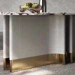 Modern Stainless Steel Marble Square Dining Table For Hotel Banquet Hall