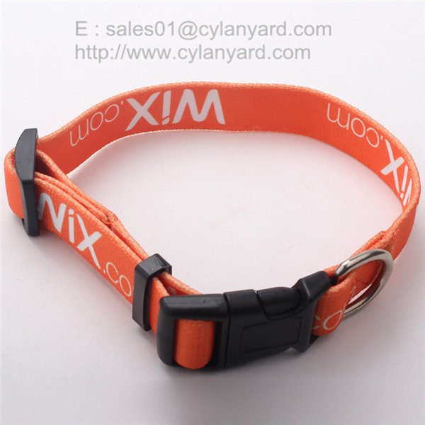 Quality Imprint Polyester Adjustable Dog Collars, China pet supply factory for sale
