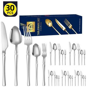 China Stainless Steel Cutlery Set 30 Piece Gift Box For Western-Style Tableware wholesale