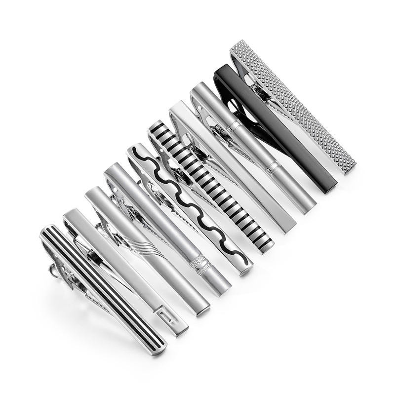 Custom Mens Engraved Tie Clips Logo Stainless Steel Necktie Clip