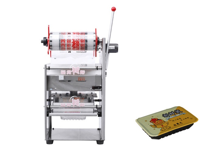 300W 300 Pcs/H Manual Tray Sealing Machine Roll Film Packaging