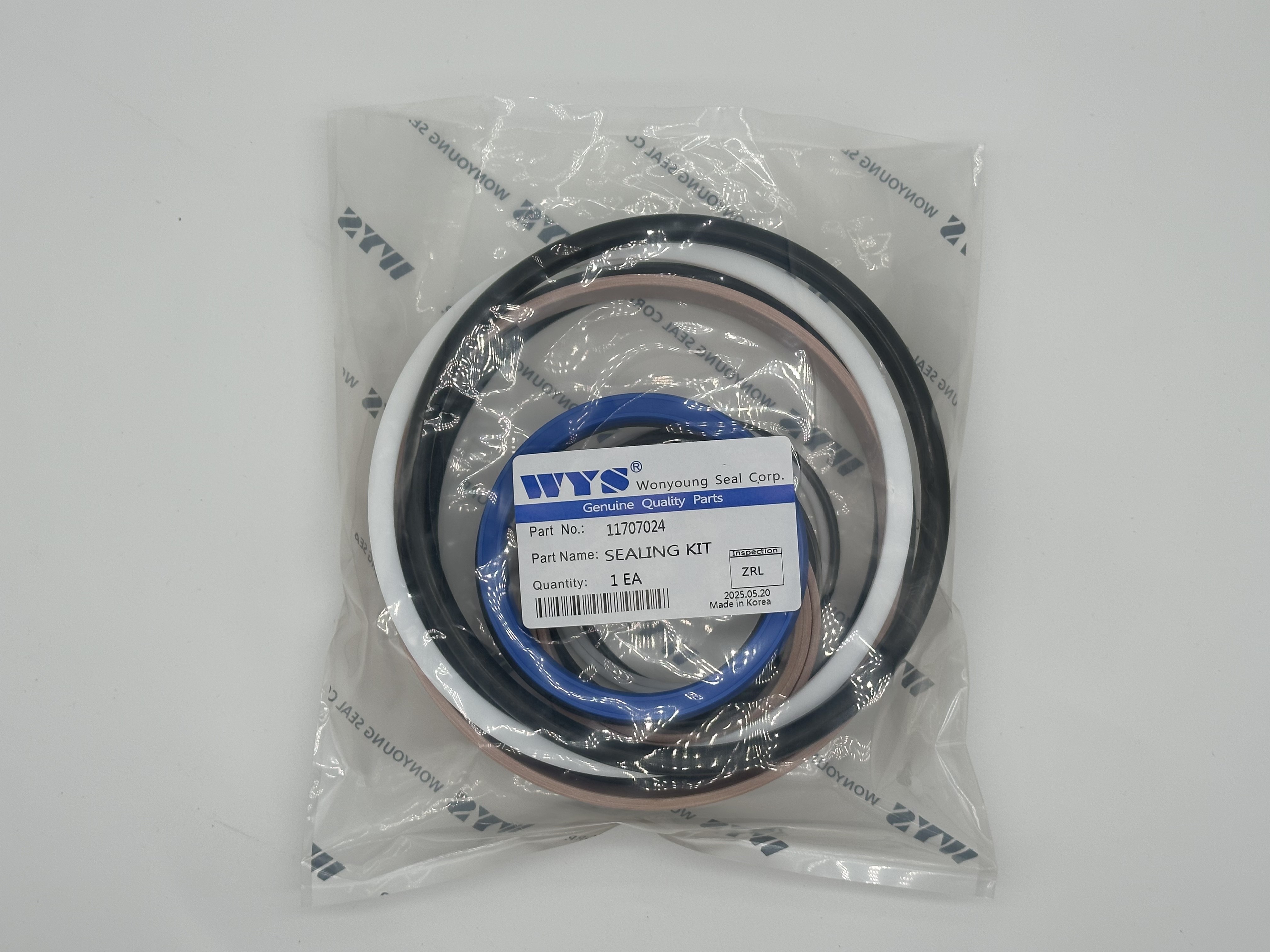 WYS Wonyoung Seal Seal Parts Genuine NO.11707024 SEALING KIT Inspectlon ZRL 1 EA O Ring Hydraulic Seals